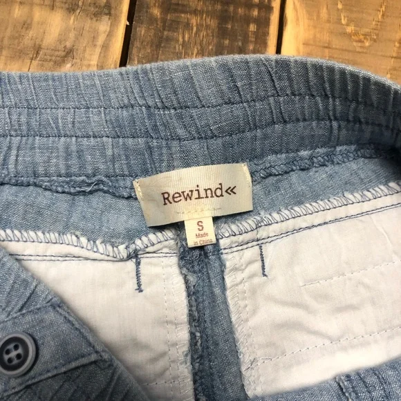 Rewind Blue Shorts with Drawstring - Picture 2 of 5